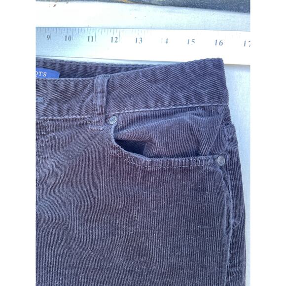 Talbots Black Corduroy Straight Leg Pants - Picture 4 of 6